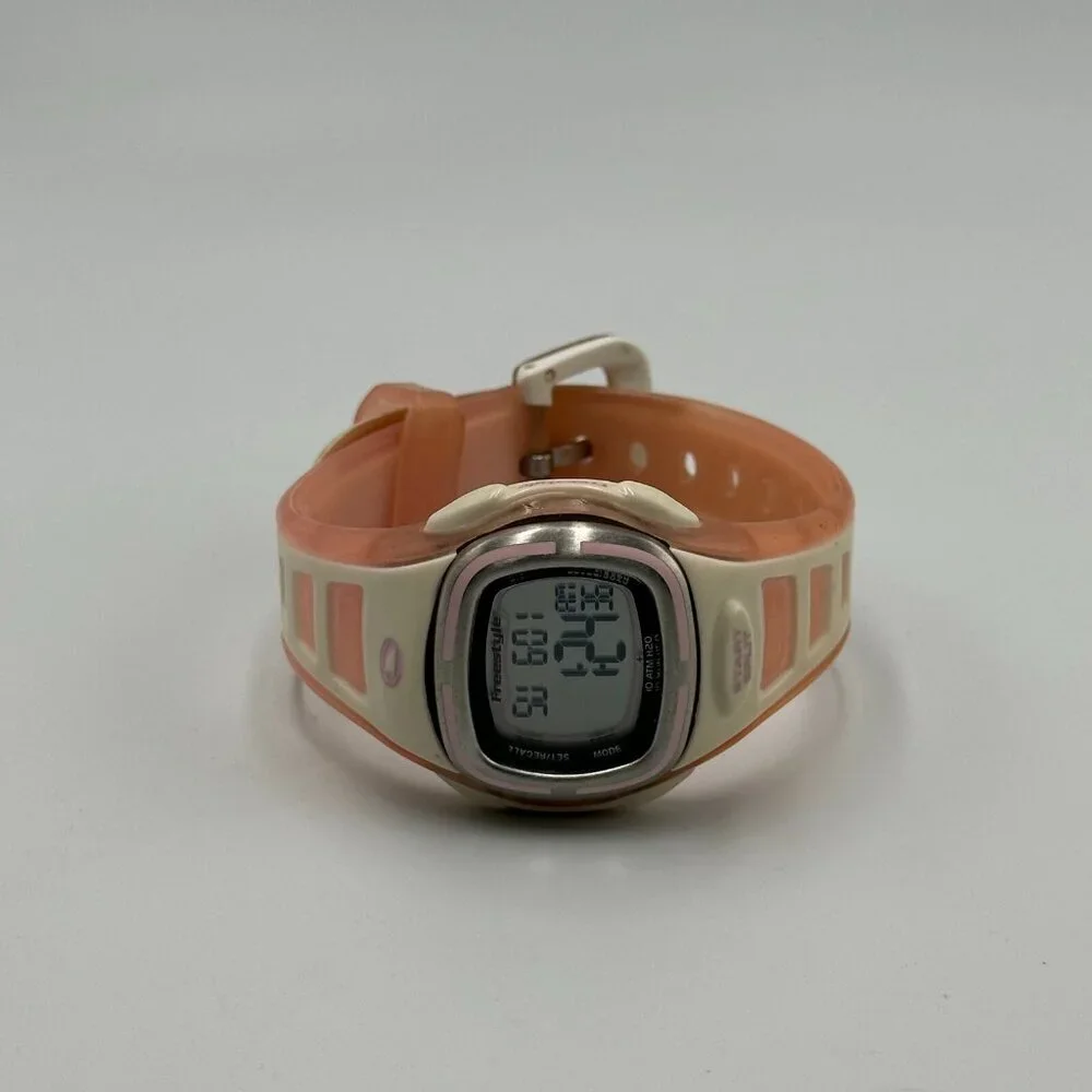 Freestyle Solstice Digital Watch Women Pink Cream 35MM Square Dial New Battery